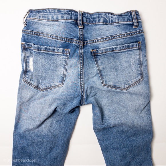 Forever 21 Distressed Skinny Jeans with Patches - Picture 3 of 5